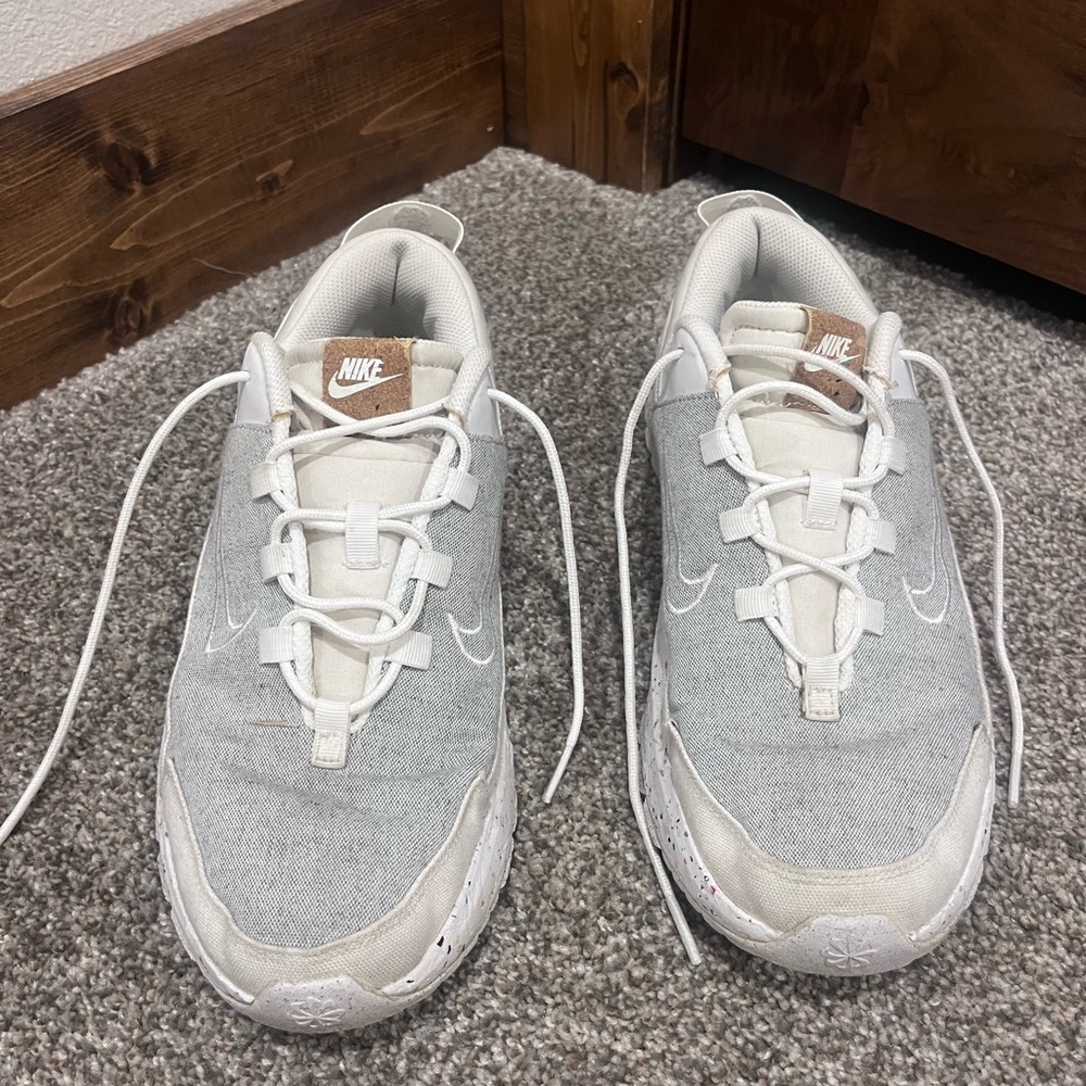 Nike Gray and White Sneakers